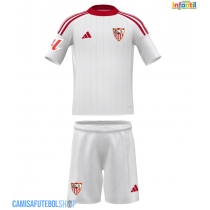 Camisa de time de futebol Sevilla Replicas 1º Equipamento Infantil 2025-26 Manga Curta (+ Calças curtas)